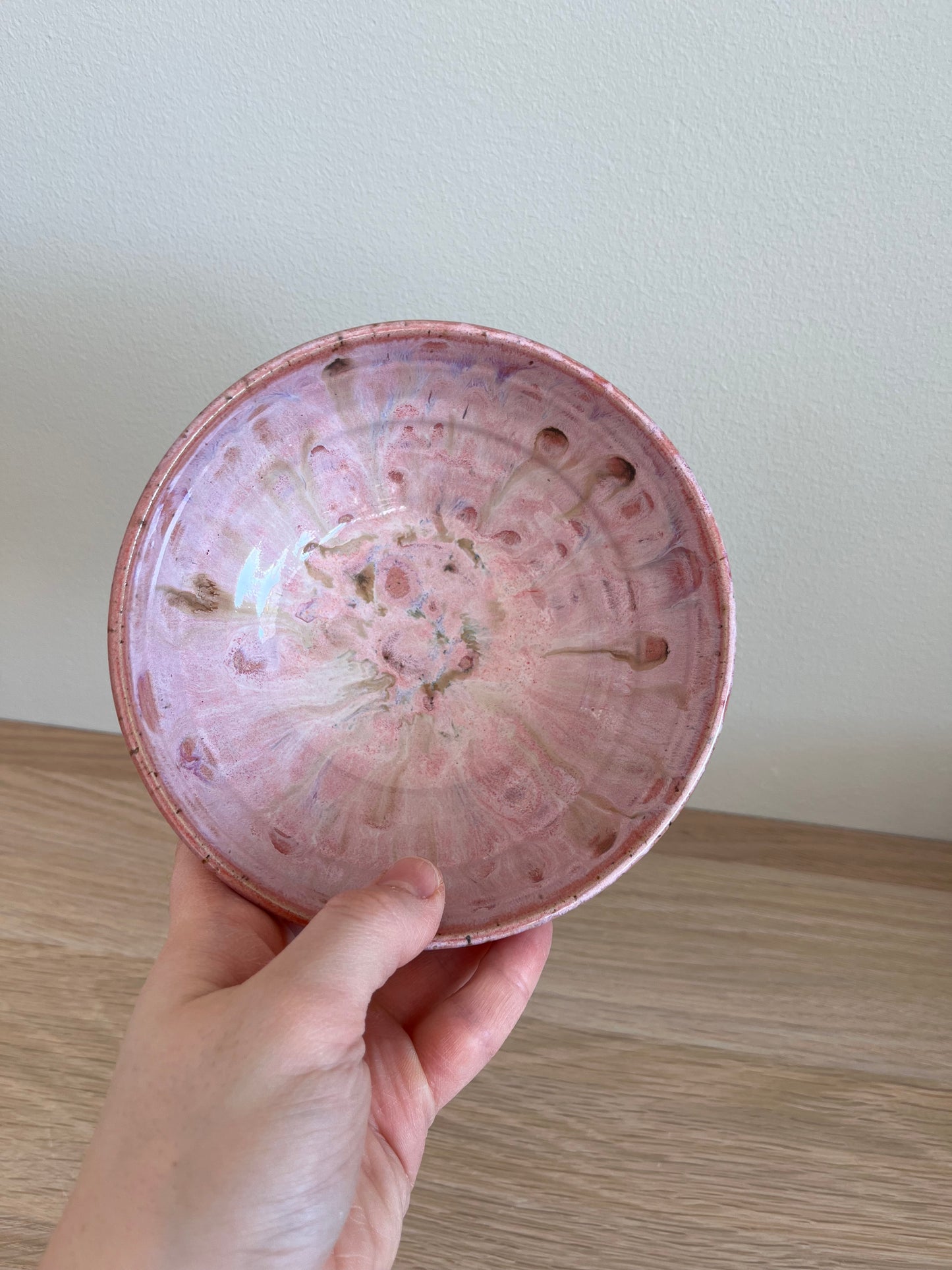 Frukostskål Pink Drip