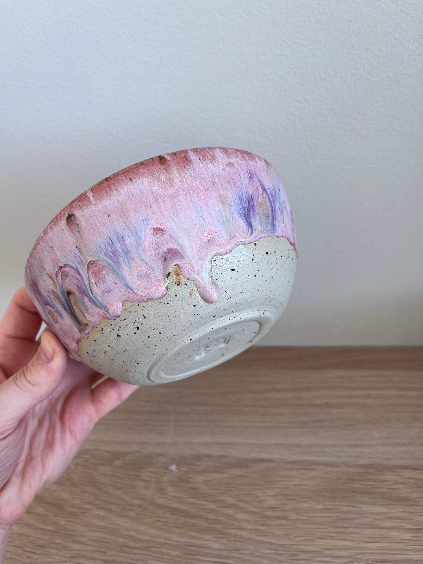 Frukostskål Pink Drip