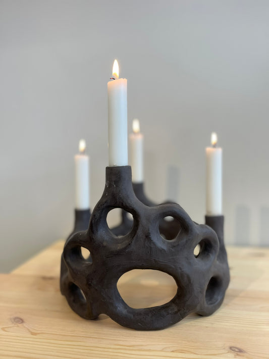 Ljusstake Svart 4 ljus